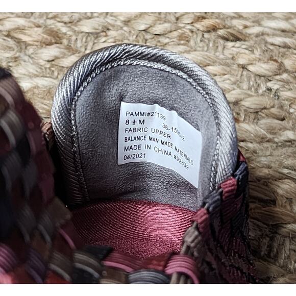 New Comfortview Stretch Woven Maroon Multicolor Slip On Shoes Women's 8.5 M - Picture 8 of 11